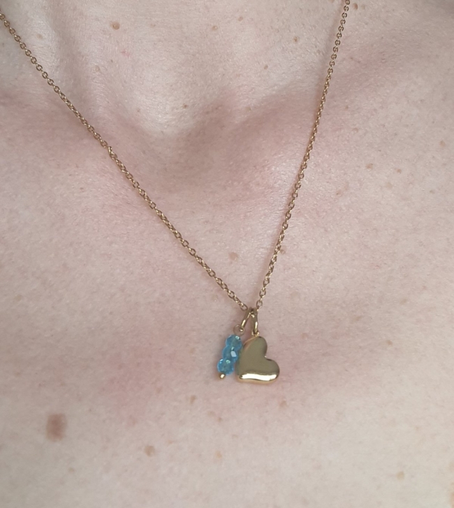 Collier pendule Divina bleu