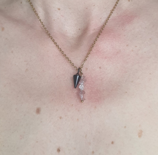 Collier pendule Solis rose