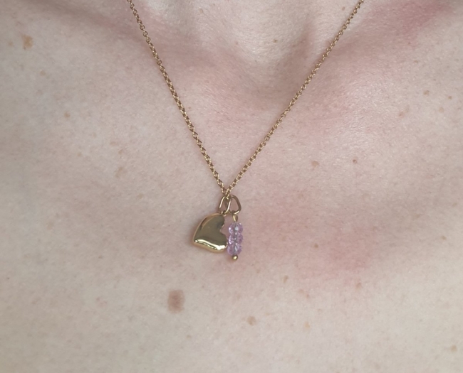 Collier pendule Divina violet