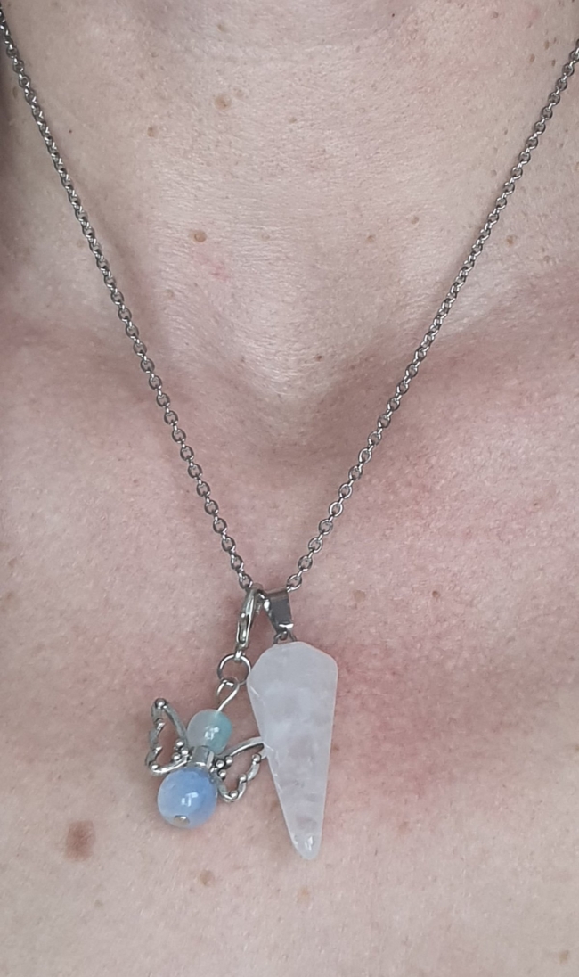 Collier pendule Angéa bleu