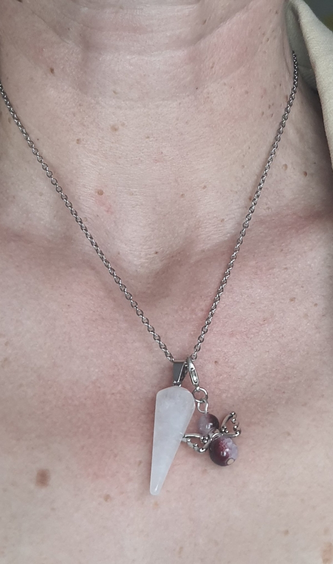 Collier pendule Angéa marron