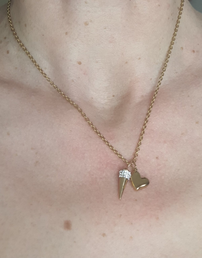 Collier pendule Soléna blanc